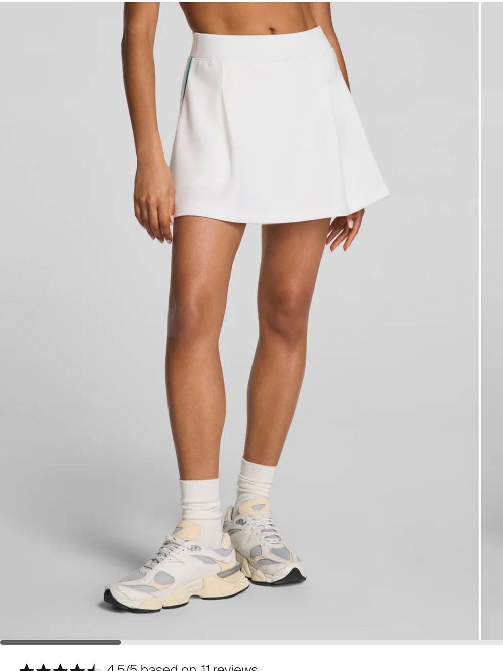 NWT Spanx AirEssentials White Contrast Piping Skort medium